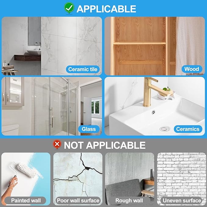 Large Adhesive Hooks for Hanging Heavy Duty Wall Hooks Self Adhesive Towel Coat Hooks Waterproof Transparent Hook for Bathroom Shower Kitchen Keys Door Outdoor Home Improvement Utility Hook 8 Pack