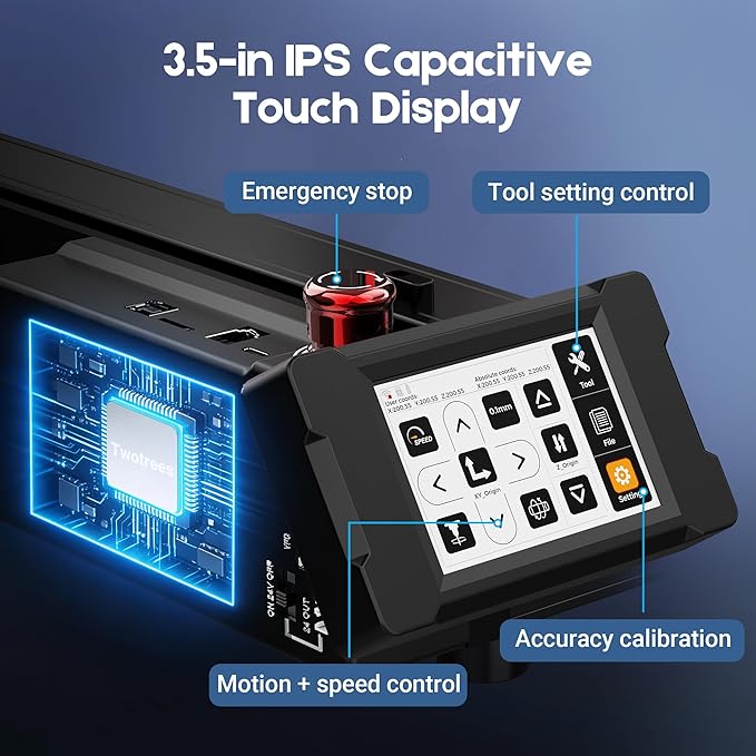Twotrees TTC450 Pro CNC Router Machine with NEMA 57 Closed-Loop Stepper Motor 3.5" Touch Screen ,Upgraded 3 Axis Engraver Machine, Engraving Milling Machine for Wood Acrylic Aluminum Carving Cutting