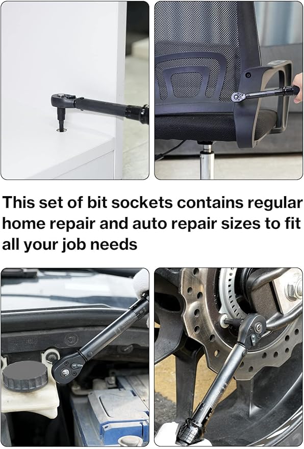 Torx and Hex Bit Socket Set 1/4??Drive S2 Steel CR-V: 25pcs Allen Wrench Kit with Adapters ??For Mechanic, DIY, Automotive & Home Repair