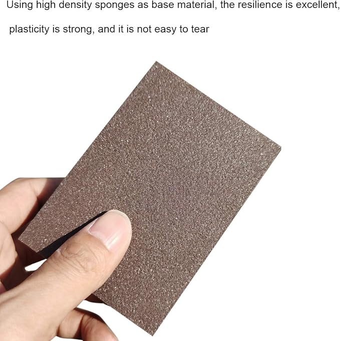 10 Pack 180 Grit Sanding Sponge, Washable and Reusable Sanding Blocks Great for Pot Pan Brush Sponge Brush Glasses Wood