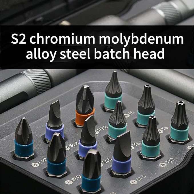 24 in 1 Magnetic Screwdriver Set, DIY Ratchet Screwdriver Set with Detachable Handle, Portable Compact Repair Tool Kit for Furniture Laptop Electronicsv Bicycle