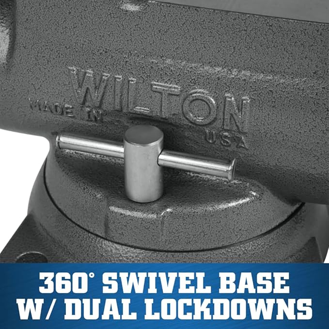 Wilton Machinist Bench Vise, 5" Jaw Width, 8" Jaw Opening, 4-1/4" Throat (Model 500S)