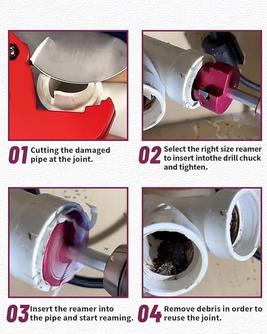 PVC Pipe Reamer 0.75 Inch (3/4 Inch), Fitting Saver, Aluminum Alloy Socket Saver for SCH40 PVC CPVC ABS Pipe Fitting