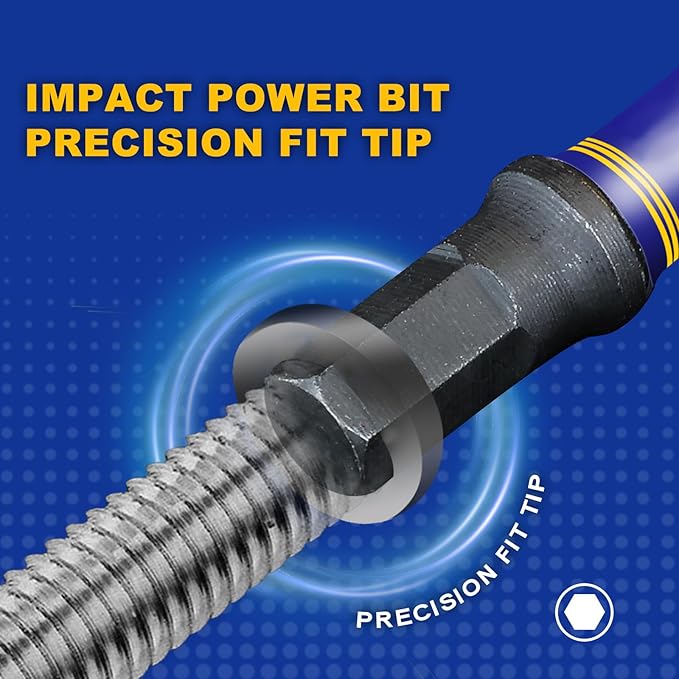 Impact Hex Screwdriver Bits Set,45 Pcs 2" Magnetic SAE (5/32",3/16",1/8",1/4") S2 Steel Multi Driver Bits with Storage Colorful Box