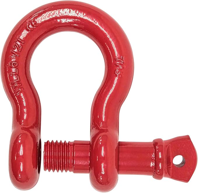 Mytee Products 7/8" Anchor Shackle Forged Carbon Steel w/Alloy Screw Pin WLL # 6.50 Tons (13,000 lbs)|Double Rust Protection Heavy Duty D Ring Shackle for Towing, Rigging & Vehicle Recovery (2 Pack)