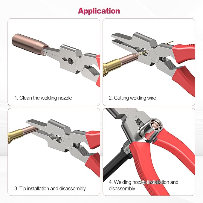 Welding Mig Pliers, 8" Welidng Pliers with Ergonomic Handle, Multi-Functional High Carborn Steel Tool for Welding and Electrical