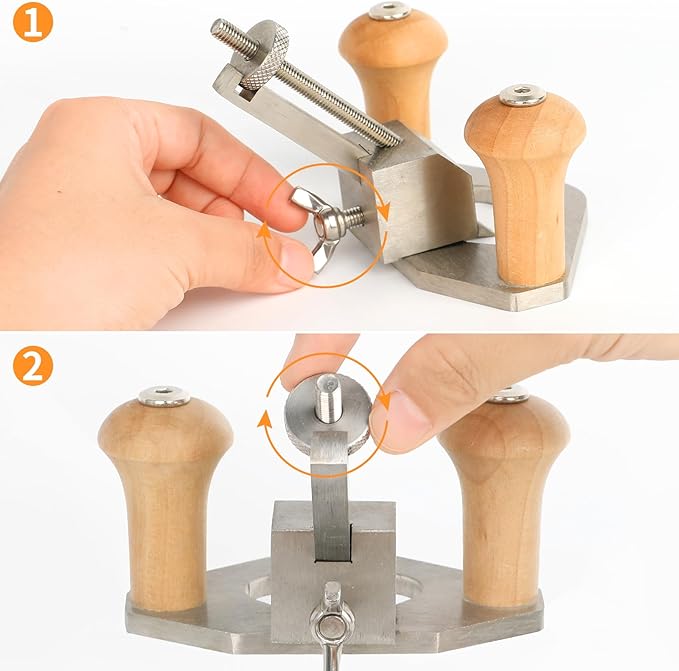 Router Plane Handheld Woodworking Tool - Adjustable Blade Hand Wood Planer, Stainless Steel Wood Shaver w/Depth Stop, High Configuration Hand Planer for Woodworking DIY Carpentry Industry