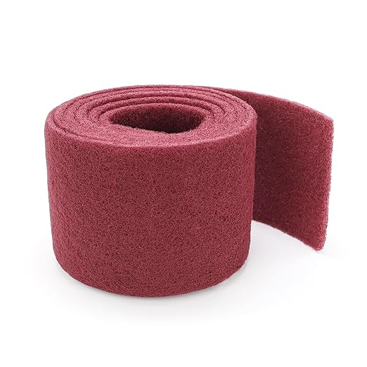 Maroon General Purpose Scuff Pads, Scuffing, Scouring Pad, Sanding, Paint Primer Prep Scratch - Surface Preparation Pad Car Auto Body Woodworking 7447-Premium, 5 Inches * 7-1/2 Feet