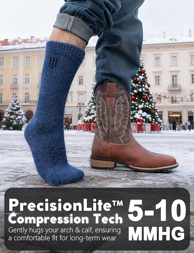 Alpaca Wool Boot Socks Men and Women, Heavyweight Thick Thermal Socks Cold Weather Hunting Hiking, Moisture Wicking