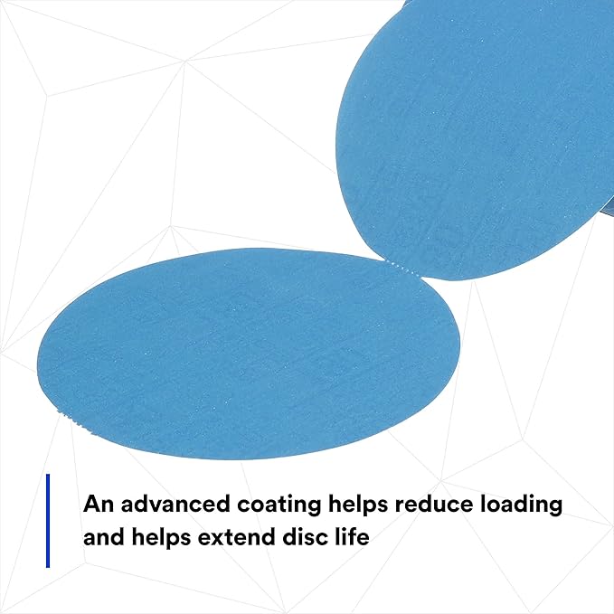 3M Stikit Blue Abrasive Disc Roll, 36206, No Hole, 6 in, 180+ Grade, Pack of 100, Automotive Sanding Discs for Coating Removal, Body Repair, Auto Sanding, Primer Sanding