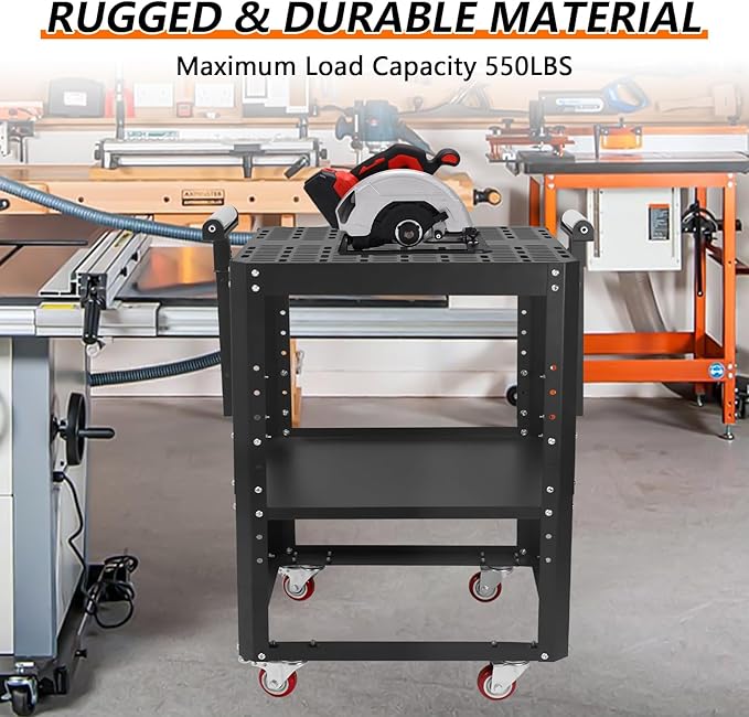 Planer Stand with Wheels,550 lbs Load Capacity Power Tool Stand,Height Adjustable Miter Saw Stand,Planer Table Stand with Extension Rollers, for Most Planers, Saws, Bench-top Machines, Power Tools