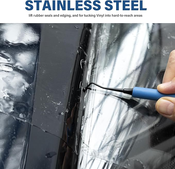 Gomake Stainless Steel Lifting Seals Tool for Tucking Vinyl Wrap Along Trim or Molding Area,Car Wrapping,Vinyl Sign,Window Film Installing