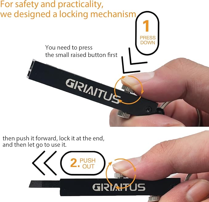 EDC Tweezers Precision Pocket Knife 2 in1 Keychain Multitool Knives Retractable Premium Anti-Static for Splinters, Craft, Jewelry, Soldering, Outdoor, Laboratory Work (Silver)