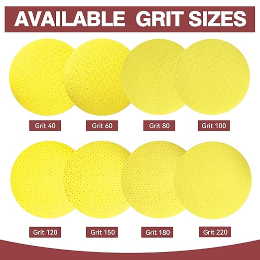 40 Grit 9-Inch Perforated Hook-and-Loop Drywall Sanding Discs, Durable Aluminum Oxide Sanding Pads for Drywall Sanders ??Improved Dust Extraction & Long-Lasting Performance (10-Pack)