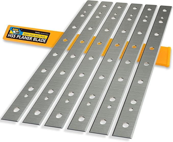 Planer Blades Knives for DeWalt DW735 7352 735X Thickness Planers with 13 Inch HSS Replacement Double edge 2 Set (6 pcs)