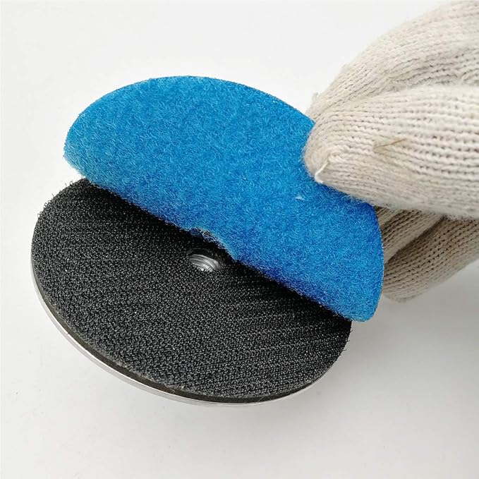 DT-DIATOOL Aluminum Backer of Polishing Pad 4 Inch - Hook Loop Backing Pad with Arbor 5/8" 11 for 4 Inch Wet or Dry Polishing Pads