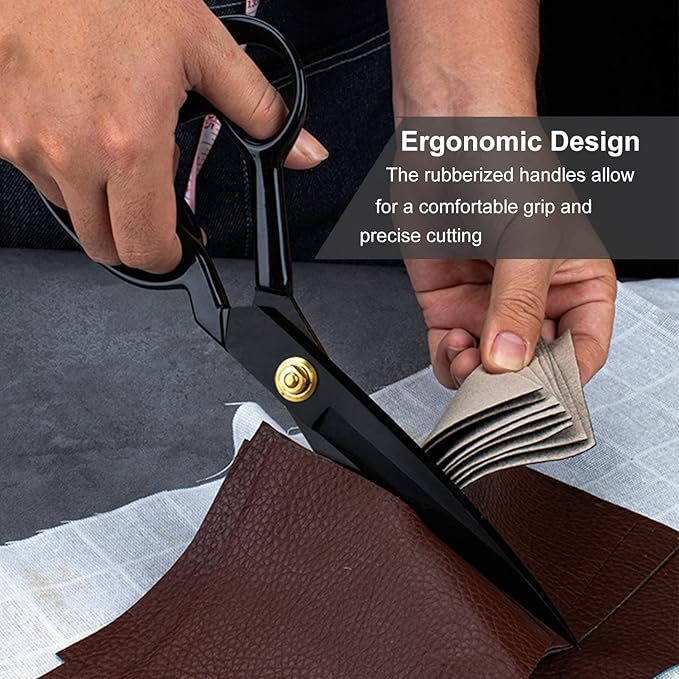 Premium Fabric Scissors Heavy Duty, Sharp All Purpose Scissors For Office Craft Sewing Embroidery, Professional dressmakers Shears- 10 inch