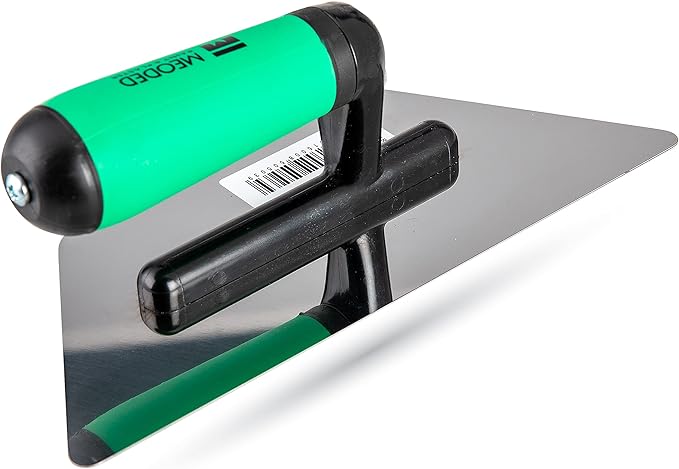 Stainless Steel Plaster Trowel, (9.4x4.7inch) Venetian Plaster Trowel, Plaster Tool, Finishing Tool, Trapezoid 240x120mm, Meoded Paint & Plaster
