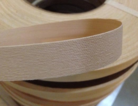 Edge Supply Cherry 13/16 in x 250 ft Roll ??Pre-Glued Iron On Wood Veneer Tape ??Wood Veneer Edge Banding Tape with Hot Melt Adhesive, Smooth Sanded Finish Ideal for Furniture & DIY, Made in USA