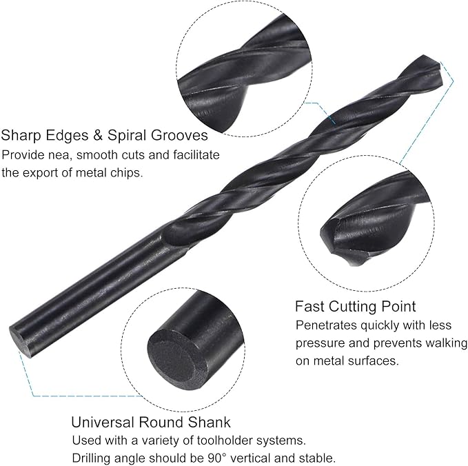 uxcell Metric Tap and Drill Bit Set, M10 x 1 Thread Tap & 9mm Black Oxide Twist Drill Bit, Straight Flute Tap Tapping Threading Repair Tool Kit