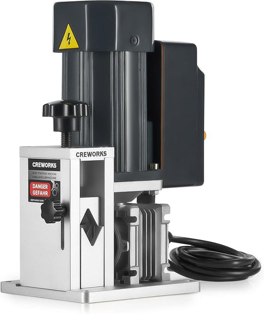 CREWORKS Electric Wire Stripper Machine, 0.06"-0.9" Automatic Wire Stripping Machine with Adjustable Feed Hole, Cable Stripper for 1.5-23mm Scrap Wire, Copper Wire Stripper for Cable Recycling