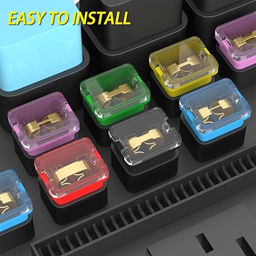Joinfworld 36Pcs Jcase Fuse Assortment Kit Automotive Low Profile Box Shaped Micro Cartridge Fuses(20A, 30A, 40A, 50A, 60A, 80A) for Ford Chevy/GM Nissan and Toyota Pickup Trucks Cars SUVs