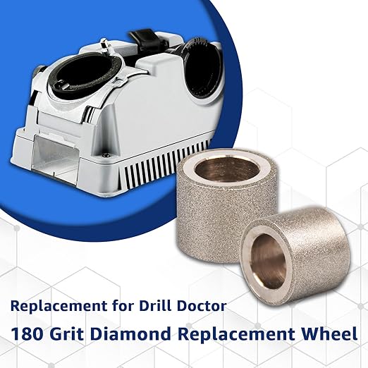 for Drill Doctor 180 Grit Diamond Replacement Wheel Compatible with Drill Doctor XP, 500X, 750X Drill Bit Sharpener Wheel - DA31320GF