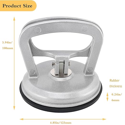 Glass Suction Cup Lifter, Tile Suction Cup Lifter, Glass Suction Cup Heavy Duty Aluminum 2Pack for Lifting Moving Glass, Tiles, Mirror, Granite, Fix Gap Laminate Floors