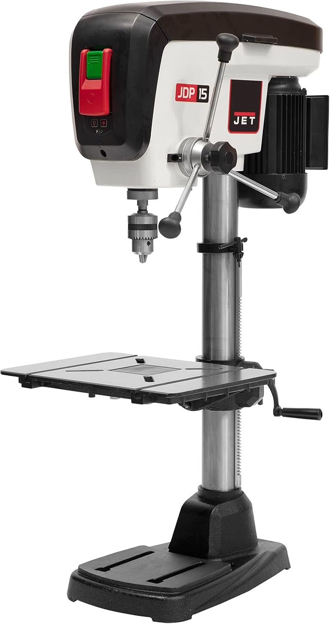 JET 15-Inch Benchtop Drill Press, 16 Speed, 3/4 HP, 115V 1Ph (Model JDP-15B)