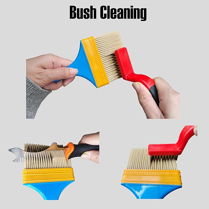 QMARK Paint Roller Cleaner Tool Kit, Paint Brush Comb, 4 in 1 Painter Tool, Soft Brass Wire Bristles
