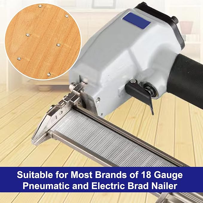 HW HAMWOO 18 Gauge 304 Stainless Steel Brad Nails,18 GA Nail Gun Nails Assorted, Suitable for Most Brand of 18 Gauge Pneumatic and Electric Brad Nailer(1-1/4",1",3/4",5/8",2/5")