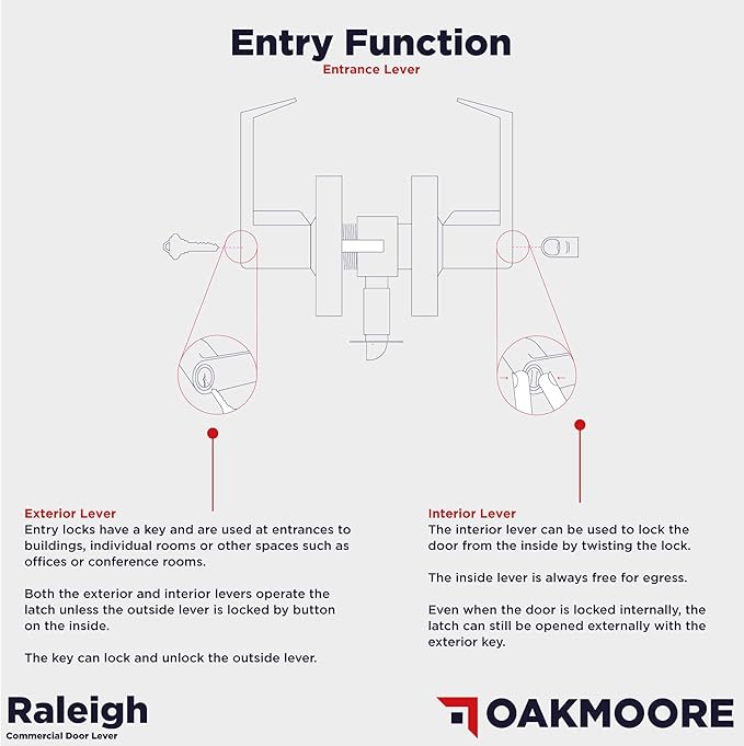 Commercial Entry Door Handle | Grade 2 Ultra Heavy Duty Lockset with Keys | Offices, Stores, Industrial | UL CUL & ADA | Satin Nickel | ANSI A156.2 | Durable Knob for High-Traffic Areas