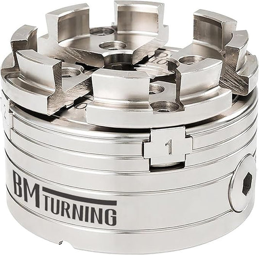 BMT-JS70N 70mm Dovetail Jaws for Woodturning Lathe Chucks, Extended and reverse dovetails handle both bowls and spindle workpieces, Compatible with Super NOVA 2, G3.