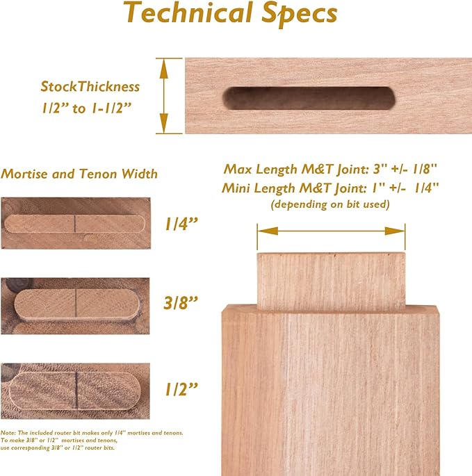 O'SKOOL Mortise and Tenon Jig is Ideal for cabinets, Chairs, and Table Construction Using a Plunge Router, RTA009