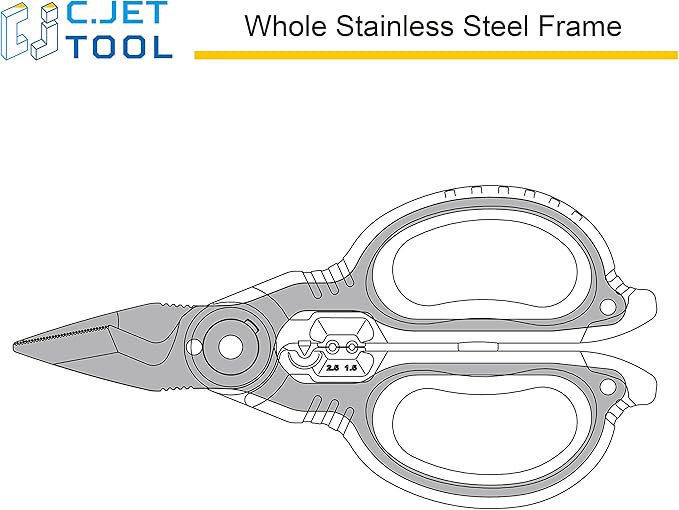 6" Stainless Electrician Scissors Heavy Duty Professional for Aluminium Copper Soft Cable (Turquoise)