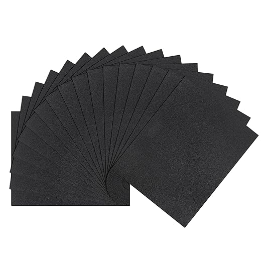 9 x 11 Inch 15pcs Wet Dry Sandpaper, 150 Grit Waterproof Abrasive Sand Paper, Silicon Carbide Sandpaper Sheets for Metal Wood, Auto Polishing