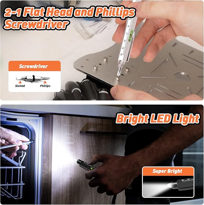 KEZKALS Valentines Day Gifts for Him Boyfriend, 9 in 1 Multitool Pen Set Gifts for Men, Husband Mens Valentines Day Gifts, Birthday Gifts for Men Who Have Everything, Cool Gadgets Tools