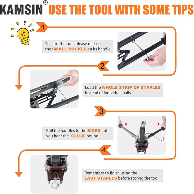 C50 11 Gauge Manual Hog Ring Plier 1-1/2-Inch Crown Hog Ring Plier C Ring Stapler 13.5-14mm Closure Diameter Hog Ring Stapler for Wire Cages, Gabion, Fencing