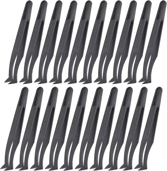 20Pcs Industrial Tweezers, 20Pcs 93306 Anti‑Static Tweezers Accury and Small in Size PPS+carbon Fiber for Processing and Installation Of Components
