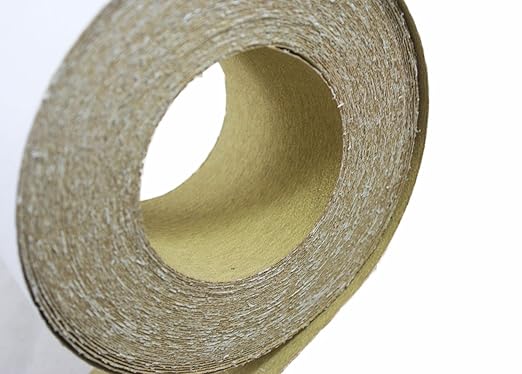 ABN Adhesive Sticky Back 180-Grit Sandpaper Roll 2-3/4in x 20 Yards Aluminum Oxide Golden Yellow Longboard Dura PSA