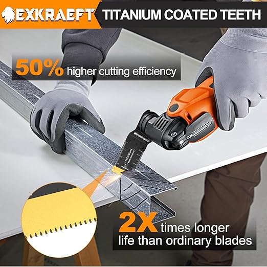 30 PCS Oscillating Tool Blade, Universal Titanium Multi Tool Blades for Metal Nails Wood Plastic and Hard Material, Oscillating Saw Blades Fit Dewalt Milwaukee Ryobi Rockwell Fein