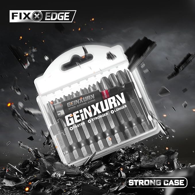 71Pieces Fixedge Screwdriver Bit Set, 2 Inches #0#1#2#3 Phillips Magnetic Alloy Steel Insert Power Bits Tips with Impact Bit Holder and Portable Storage Cases for Home Repair Diy