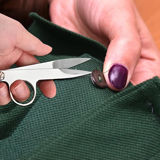 Thread Snips for Sewing, 4Pcs Sewing Snips with Protective Plastic Sleeve Small Scissors Mini Snippers Shear Trimming Nipper Clipper for Quilting, Embroidery, Dressmaking Tailoring Dressmaking