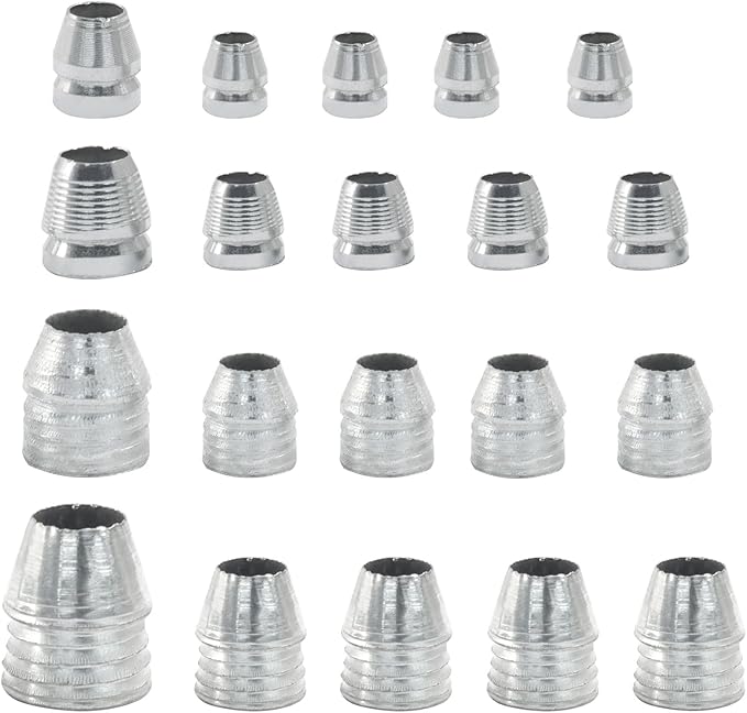 Waziaqoc 20 Pcs Safety Round Handle Wedges, Round Axe Handle Wedge, Hammer Handle Steel Wedge Mauls Handle Wedge Kit for Axe Claw Hammer Sledge (0.31/0.39/0.47/0.55 Inch)