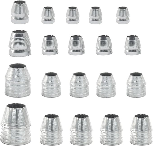 Waziaqoc 20 Pcs Safety Round Handle Wedges, Round Axe Handle Wedge, Hammer Handle Steel Wedge Mauls Handle Wedge Kit for Axe Claw Hammer Sledge (0.31/0.39/0.47/0.55 Inch)