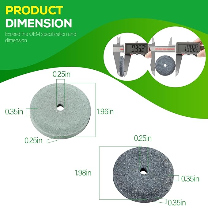 4022060160 Sharpening Stones Grinder Sharpening and Honing Stone Set Fits for Bizerba Slicer All Models, Replaces for 60223401000, 60223401100