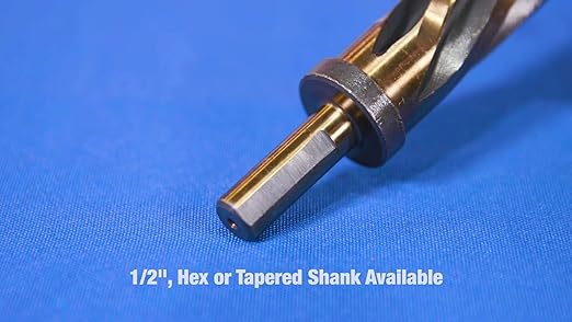 Drill America 5 Piece Bridge/Construction Reamer Set (Sizes 3/8", 1/2", 5/8", 3/4", and 1" with 1/2" Shank), DWR Series