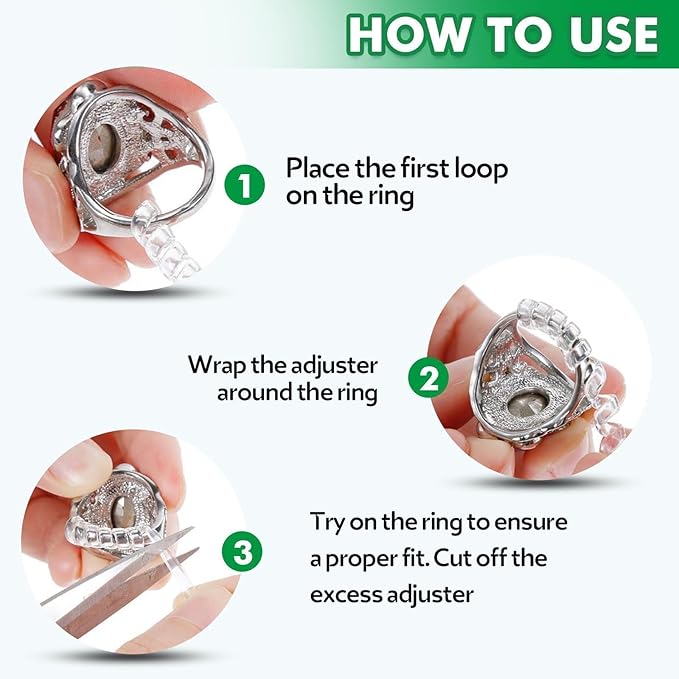 Anpro Ring Sizer Adjusters for Loose Rings - 15-Pack Multiple Styles, Invisible Spacer Guards & Tighteners for Women, Fits Almost Any Ring