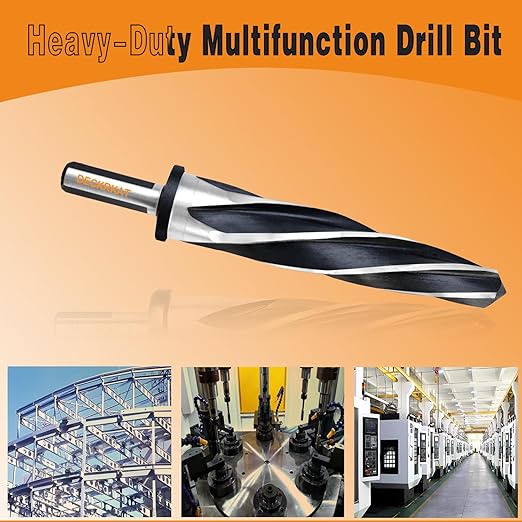 1-3/8" Reamer Drill Bit for Metal, M2 HSS Taper Reamer for Steel, Alloy, Wood, Plastic to Align, Enlarge Holes ??5-Spiral Flutes,1/2"Non-Slip Shank, 35mm Car Reamer, Bridge Construction Reamer.