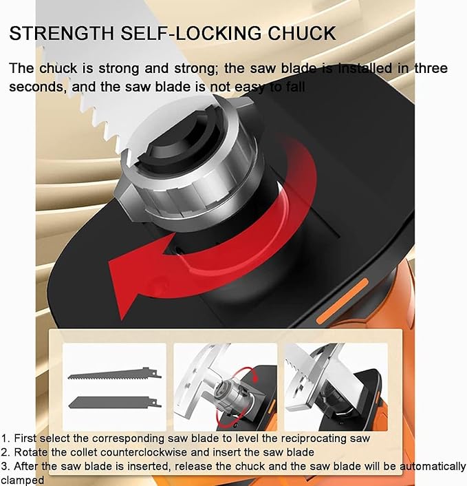 Electric bone saw Cordless Electric Reciprocating Saws for Cutting Meat and Bones Commercial and household electric meat and bone saw (1battery+4sawtooth)